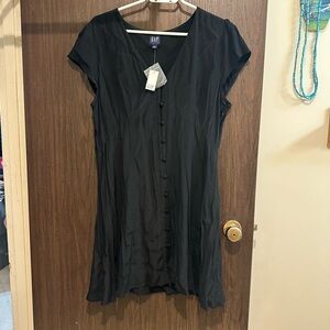 GAP Black Button-Down Dress
